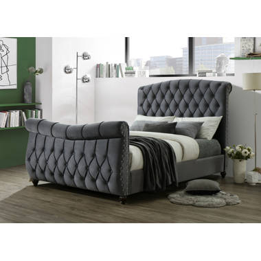 Daria upholstered deals sleigh bed